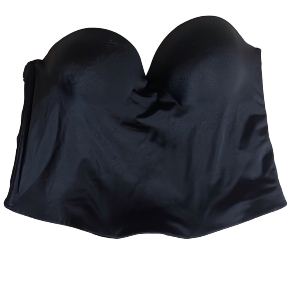 Maidenform The Dream black strapless bustier / longline bra Size 38C